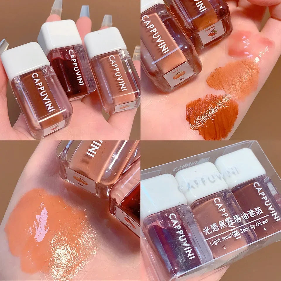 2024 Hot Mirror Moisturizing Lip Gloss Water Glossy Transparent Lip Glosses Liquid Clear Glitter Primer Lip Care Hydrating Plump