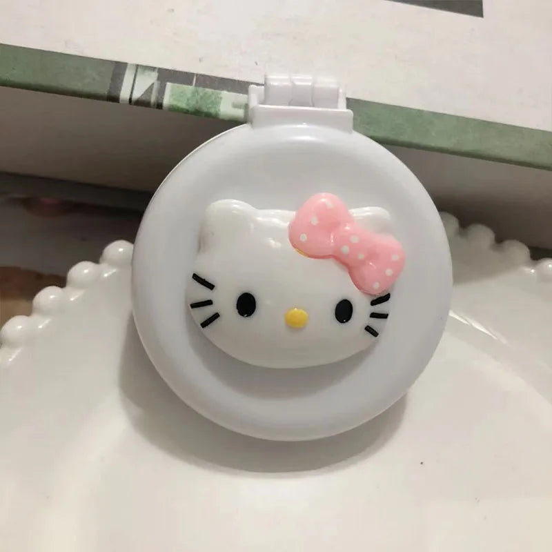 Sanrio Hello Kitty Kawaii Portable Air Cushion Comb Mirror Cartoon Anime Doll Girl Creative Cute Portable Comb Gifts for Girls