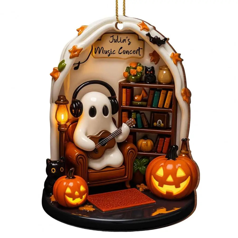 Cute Halloween Decorations Spooky Halloween Ghost Ornaments for Indoor Home Decor Acrylic Ghost-themed Hanging for Reading
