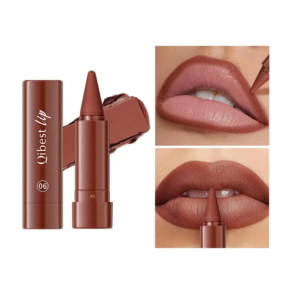 New Lip Liner Lipstick Pen Multipurpose Powder Blusher Velvet Matte Waterproof Lip Contour Non Stick Cup Lip Rouge Makeup