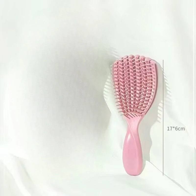 1pc Soft Silicone Detangling Comb Anti Static Hairbrush Curly Hair Shell-shaped Comb Pro Salon Tools Suitable for All Hair Types
