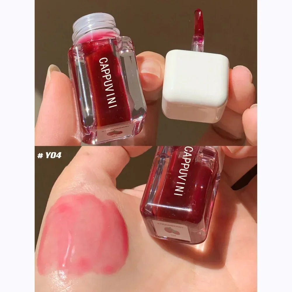 2024 Hot Mirror Moisturizing Lip Gloss Water Glossy Transparent Lip Glosses Liquid Clear Glitter Primer Lip Care Hydrating Plump