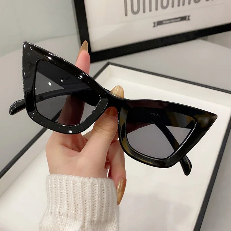 Big Frame Vintage Square Sunglasses Women Men Cat Eye Sun Glasses Eye Glasses Goggle Square Male Female Rectangle Sunglasses 