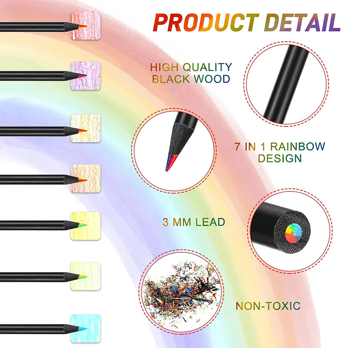 10pcs/lot Rainbow Pencils Set Painting Crayon for Adults Multicolored Pencils Art Drawing Coloring Sketching Stationery Supplies