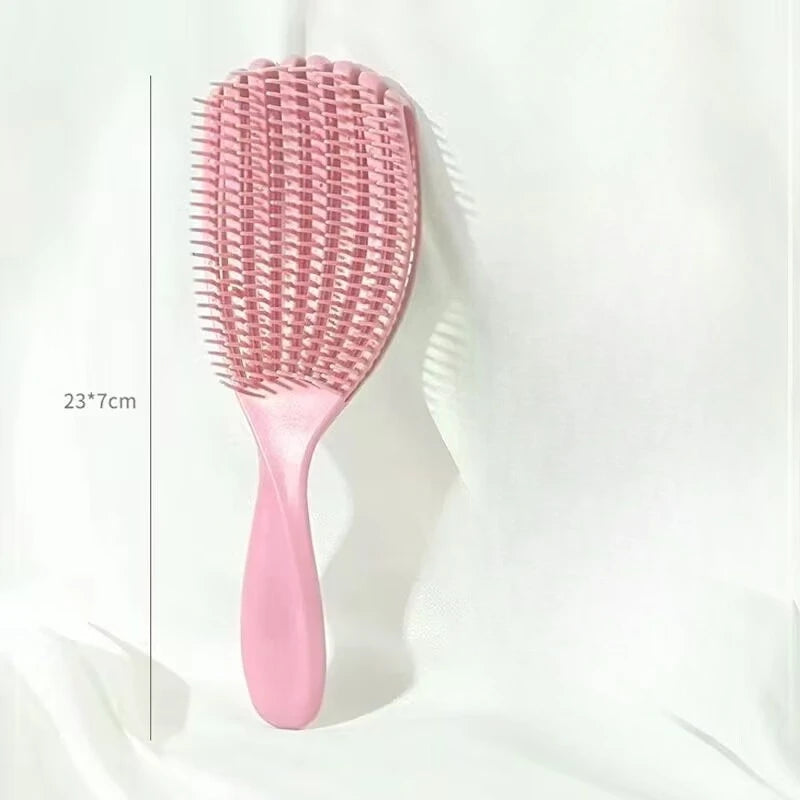 1pc Soft Silicone Detangling Comb Anti Static Hairbrush Curly Hair Shell-shaped Comb Pro Salon Tools Suitable for All Hair Types