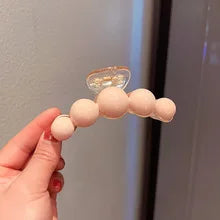 Spring and summer hair clips: French Aggreko pearl hair ornament, large hair grip clip, shark clip