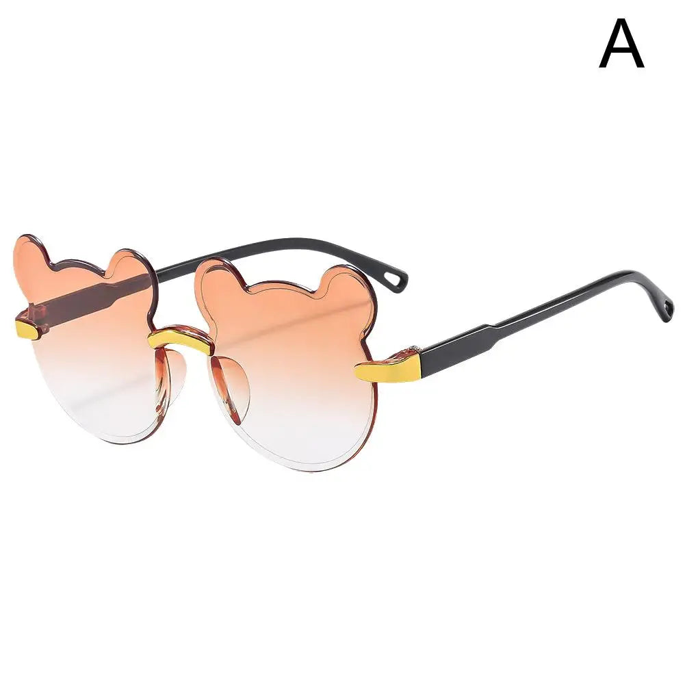 Cute Bear Sunglasses Kids Cartoon Sunglassess For Boy Girl Children Summer Resin Glasses UV400 Outdoor Beach Sunscreen Glasses