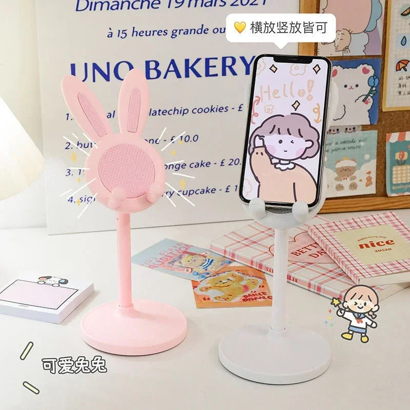 Desk Mobile Phone Holder Stand Cartoon Desktop Mobile Phone Holder Stand Adjustable Telescopic Lifting Lazy Bracket Home Decor