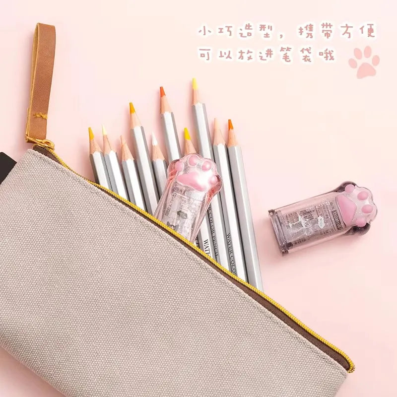 1 Pcs kawaii Cat Paw Pencil Sharpener Kawaii School Supplies Stationery Items Student Prize Kids Gift