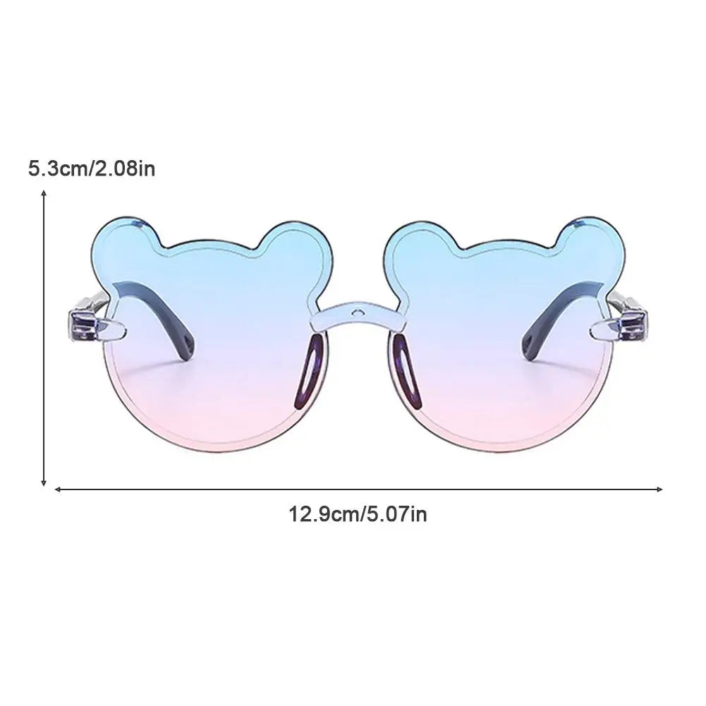 Cute Bear Sunglasses Kids Cartoon Sunglassess For Boy Girl Children Summer Resin Glasses UV400 Outdoor Beach Sunscreen Glasses