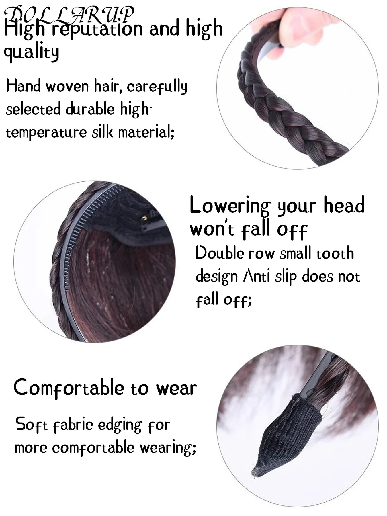 Wig Bangs Hairband Fake Hair Headband Fringe Hair Extension Women Girls Clips In Hair Extension Hair Accessories Hairpiece Clips