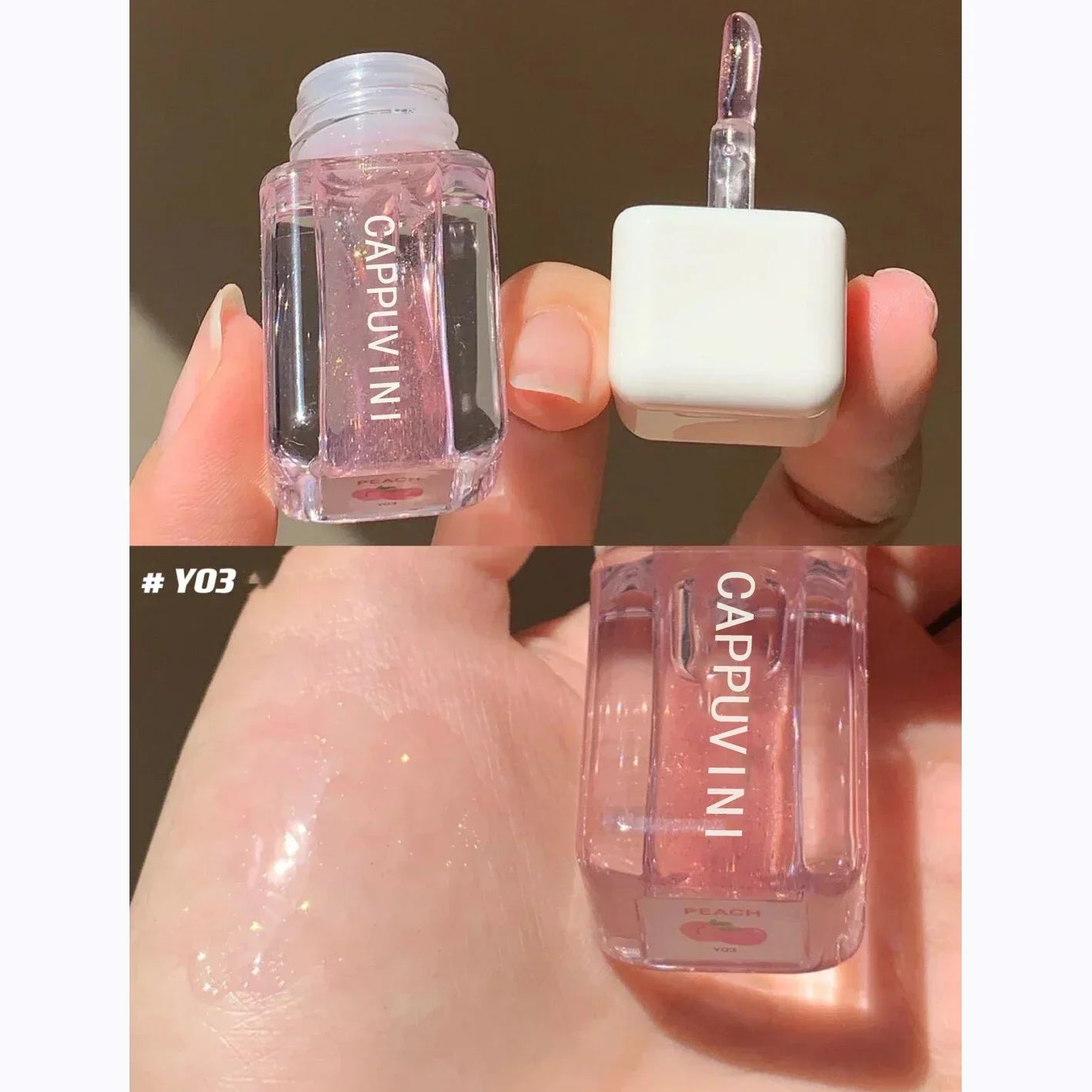 2024 Hot Mirror Moisturizing Lip Gloss Water Glossy Transparent Lip Glosses Liquid Clear Glitter Primer Lip Care Hydrating Plump