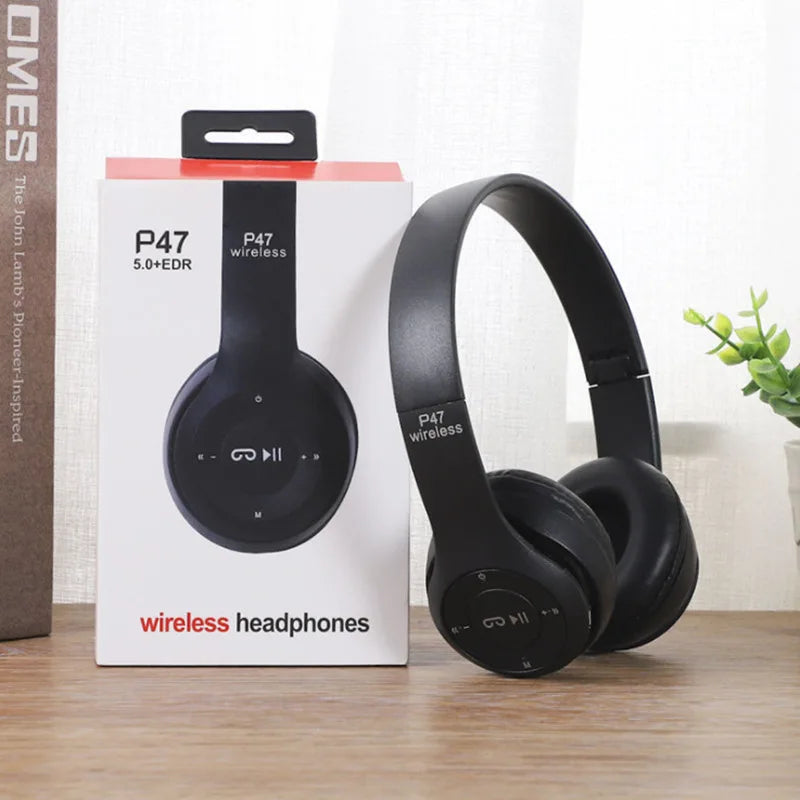 Factory Wholesale P47 Headset Blue Tooth Earphones Foldable Deep Bass Wireless Sports Headband Gift For Export