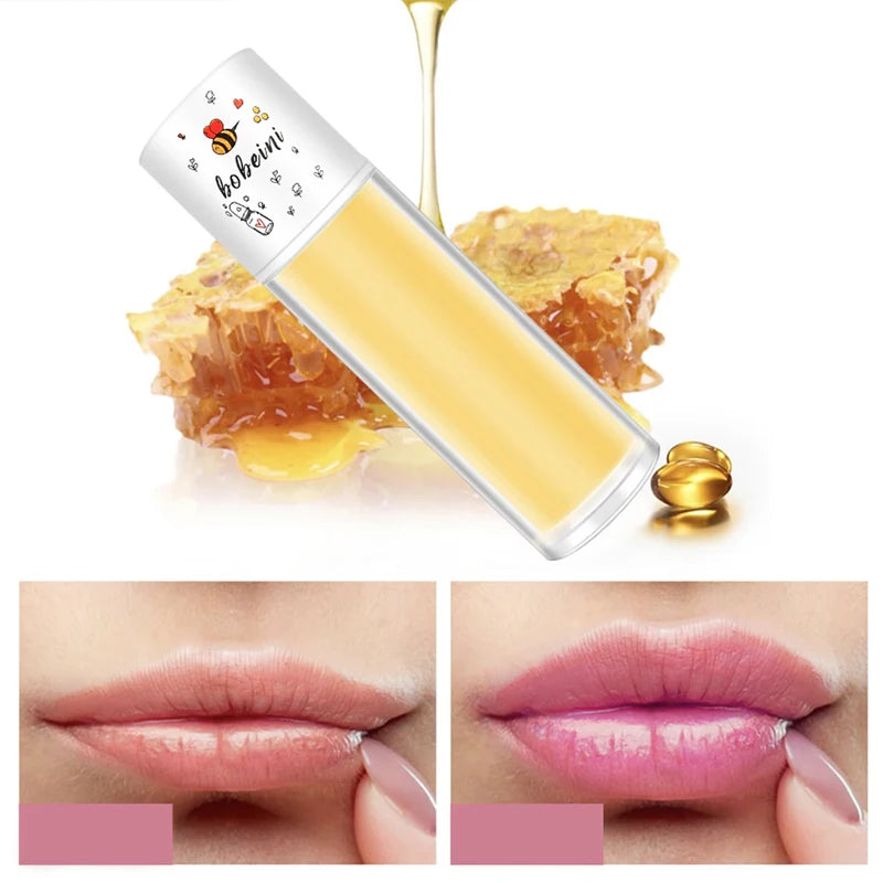 Peach Milk Lip Oil, Bee Lip Balm, Moisturizing Lip Balm, Soothing And Hydrating Lip Oil, Easily Repairs Dry, Cracked Lips