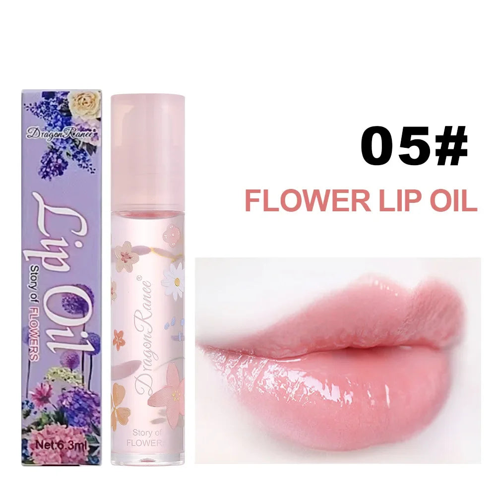 1Pcs Fresh Fruit Roll-On Lip Balm Moisturizing Clear Transparent Lip Oil Long Lasting Hydrating Lip Gloss Woman Makeup Cosmetics