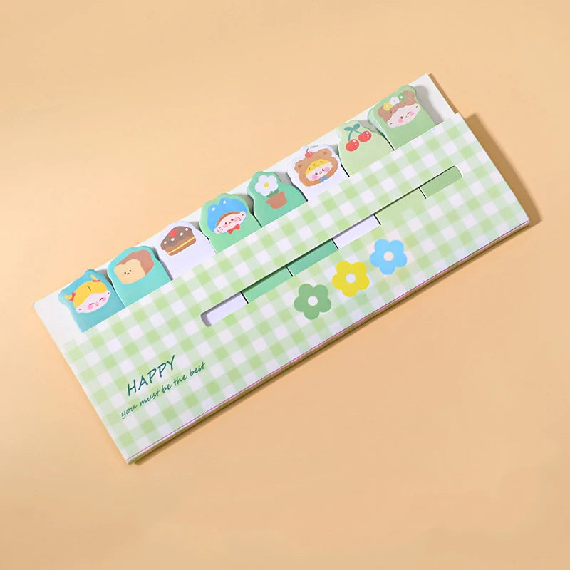 1 Piece Lytwtw's Kawaii Stationery Cartoon Animals Marker Memo Pad Bookmark Flags Index Tab Sticky Notes Label Paper Stickers