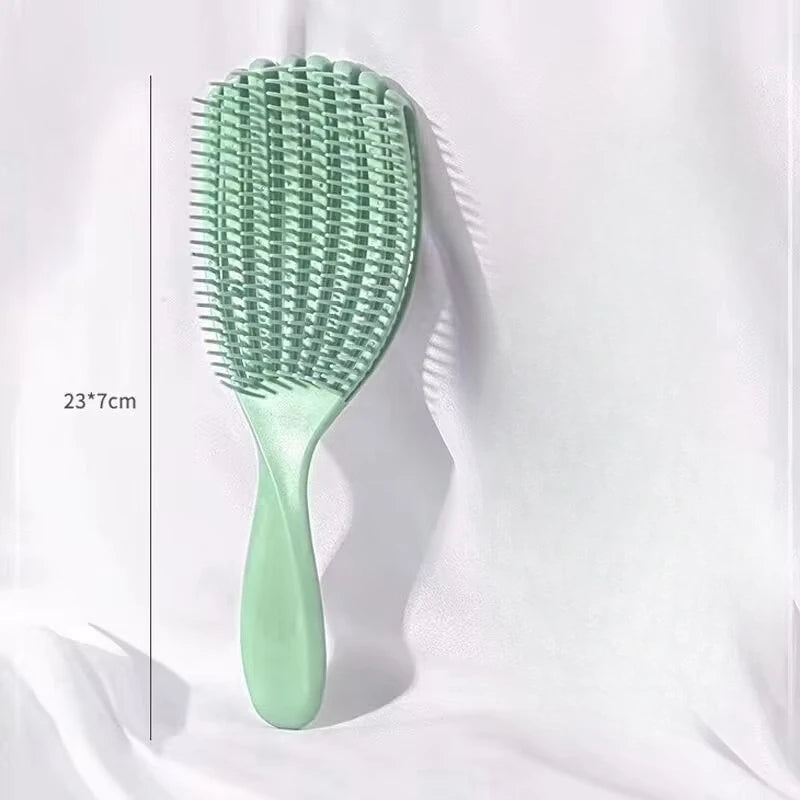 1pc Soft Silicone Detangling Comb Anti Static Hairbrush Curly Hair Shell-shaped Comb Pro Salon Tools Suitable for All Hair Types