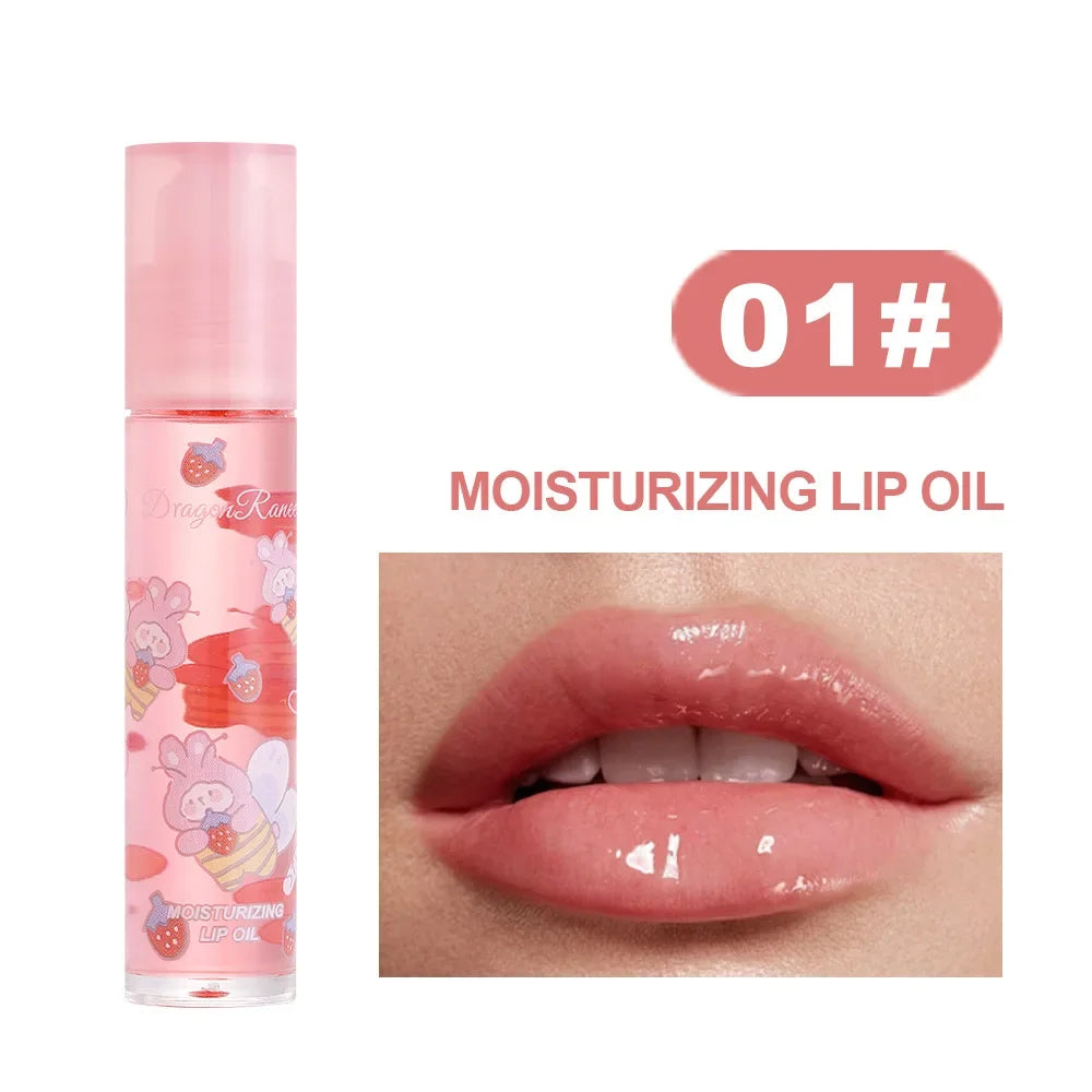 1Pcs Fresh Fruit Roll-On Lip Balm Moisturizing Clear Transparent Lip Oil Long Lasting Hydrating Lip Gloss Woman Makeup Cosmetics