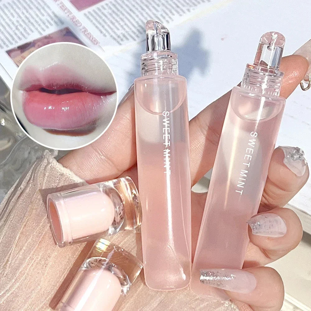 Transparent Mirror Lip Oil Glass Lip Gloss Lasting Moisturizing Colorless Lip Tint Lips Plumper Lipgloss Korean Makeup Cosmetics