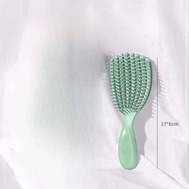 1pc Soft Silicone Detangling Comb Anti Static Hairbrush Curly Hair Shell-shaped Comb Pro Salon Tools Suitable for All Hair Types