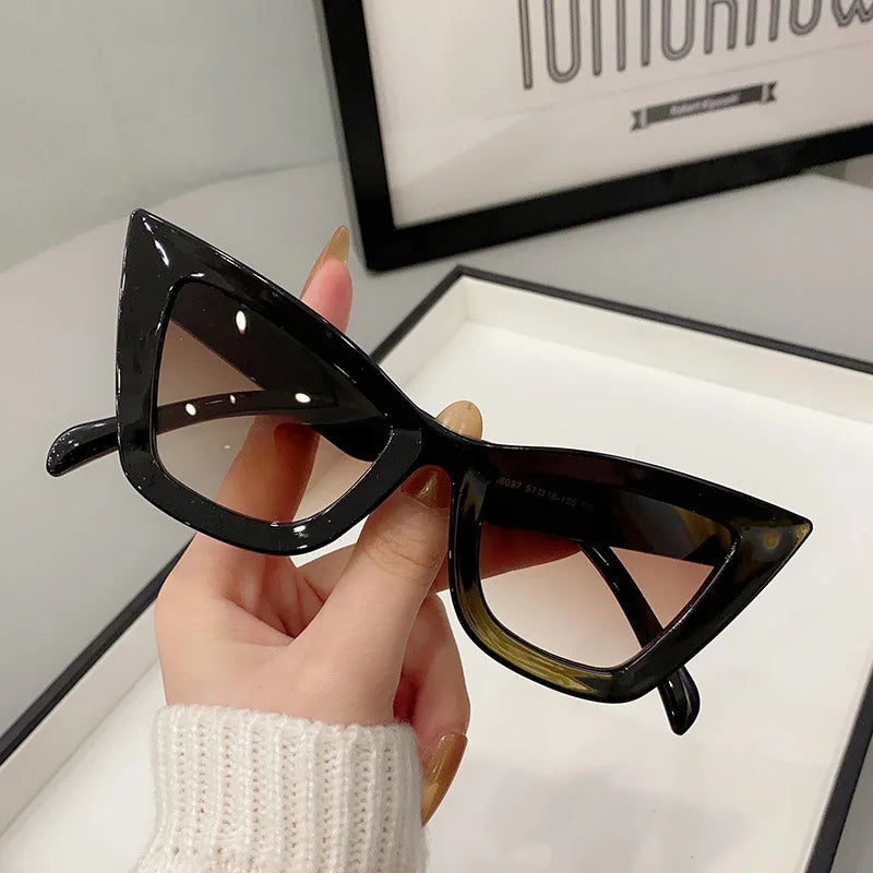 Big Frame Vintage Square Sunglasses Women Men Cat Eye Sun Glasses Eye Glasses Goggle Square Male Female Rectangle Sunglasses 