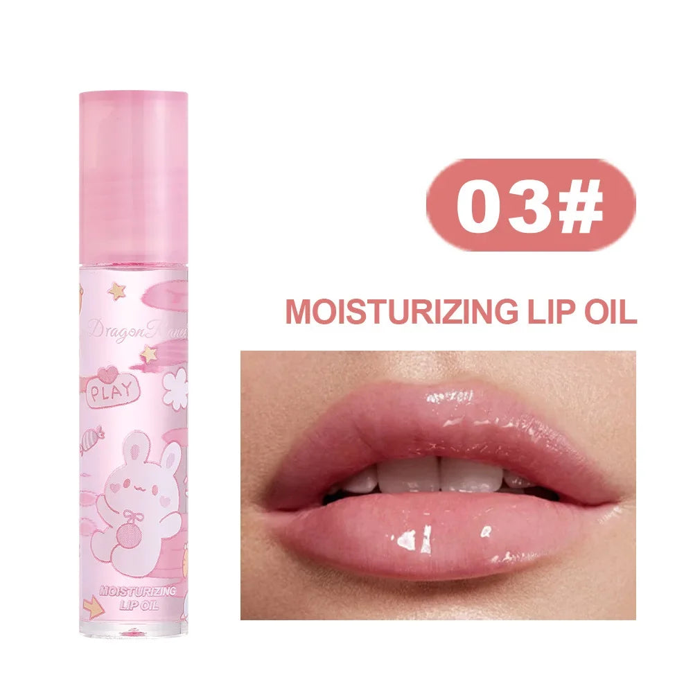 1Pcs Fresh Fruit Roll-On Lip Balm Moisturizing Clear Transparent Lip Oil Long Lasting Hydrating Lip Gloss Woman Makeup Cosmetics