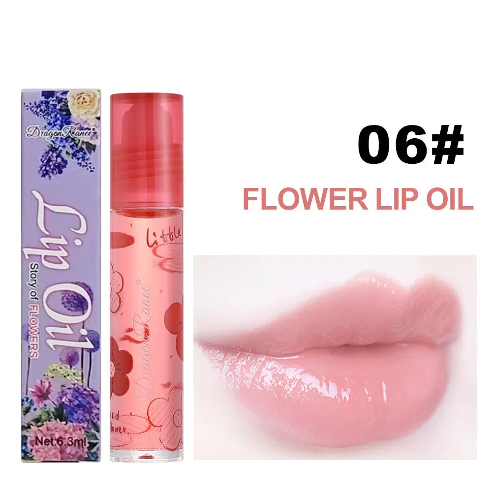 1Pcs Fresh Fruit Roll-On Lip Balm Moisturizing Clear Transparent Lip Oil Long Lasting Hydrating Lip Gloss Woman Makeup Cosmetics