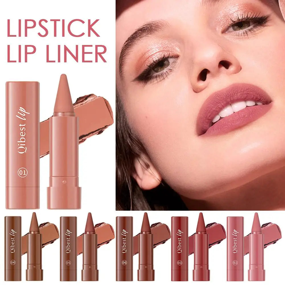 New Lip Liner Lipstick Pen Multipurpose Powder Blusher Velvet Matte Waterproof Lip Contour Non Stick Cup Lip Rouge Makeup