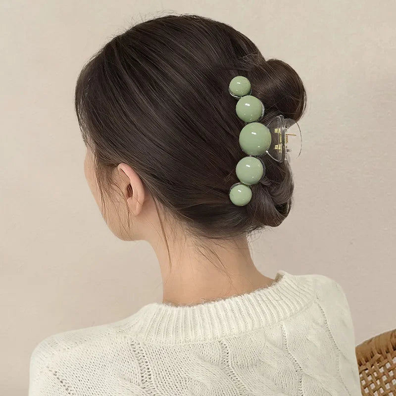 Spring and summer hair clips: French Aggreko pearl hair ornament, large hair grip clip, shark clip