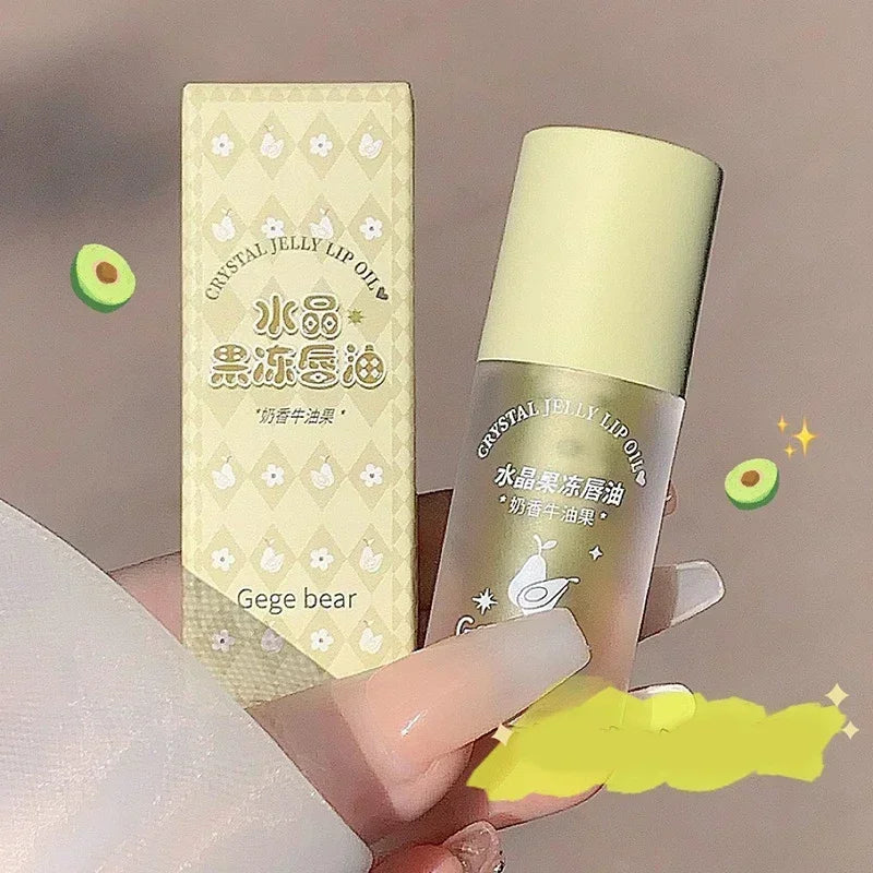 Crystal Jelly Lip Oil Hydrating Plumping Lip Coat For Lipstick Lip Gloss Tinted Clear Lip Plumper Serum Lip Care Fruit Lip Balm