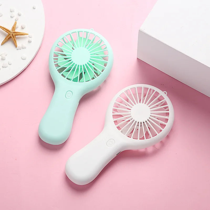 Portable Handheld Fan USB Charging Mini Fan With 3 Speed High Wind Desktop Office Travel Pocket Handheld Small Charging Fan