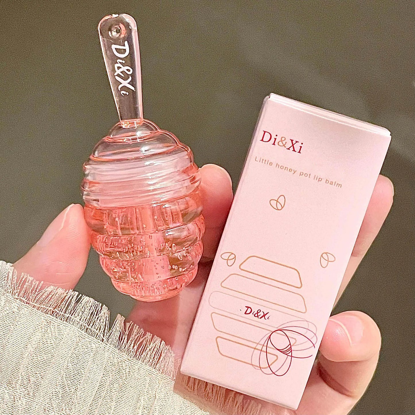 1/2pcs Honey Pot Lip Oil Long Lasting Moisturizing Clear Lip Oil Liquid Lipstick Lip Gloss Makeup Cosmetics