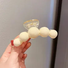 Spring and summer hair clips: French Aggreko pearl hair ornament, large hair grip clip, shark clip