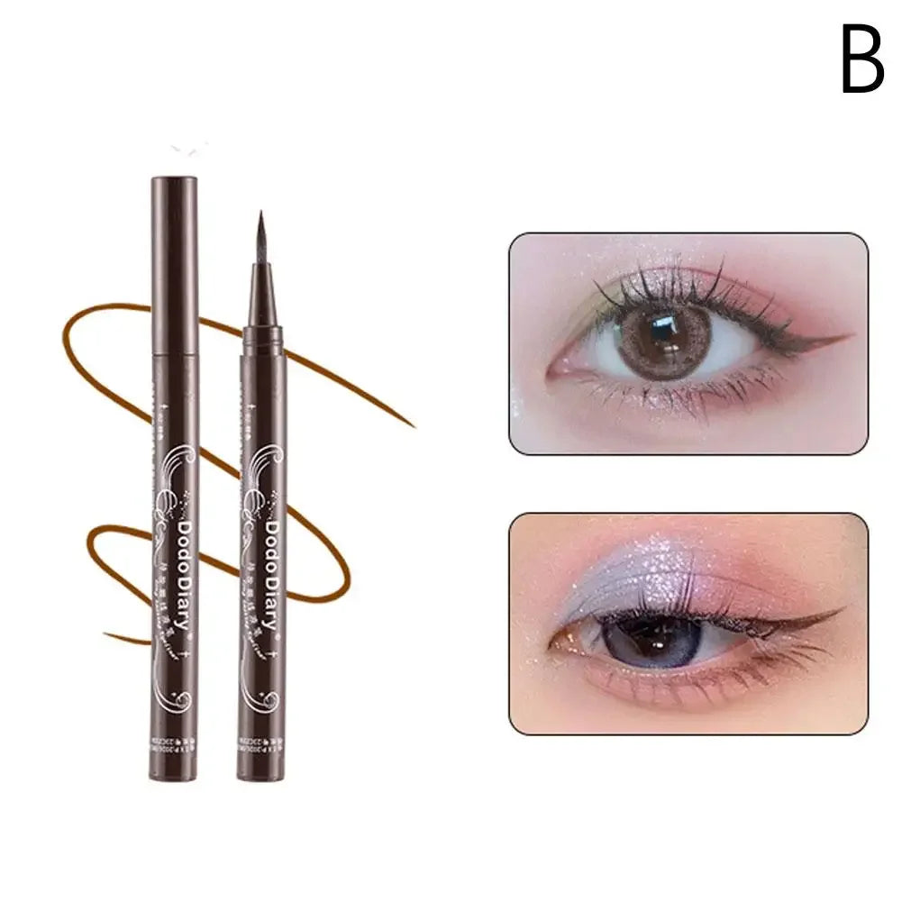 For Waterproof Ultra-thin Liquid Eyeliner Korean Makeup For Quick Dry Smooth Eye Liner Long Last Lower Eyelash Pen Cosmetic U5r3