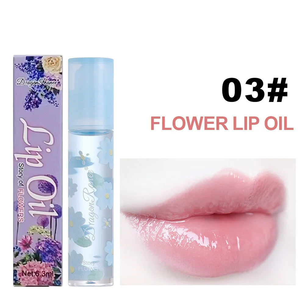 1Pcs Fresh Fruit Roll-On Lip Balm Moisturizing Clear Transparent Lip Oil Long Lasting Hydrating Lip Gloss Woman Makeup Cosmetics