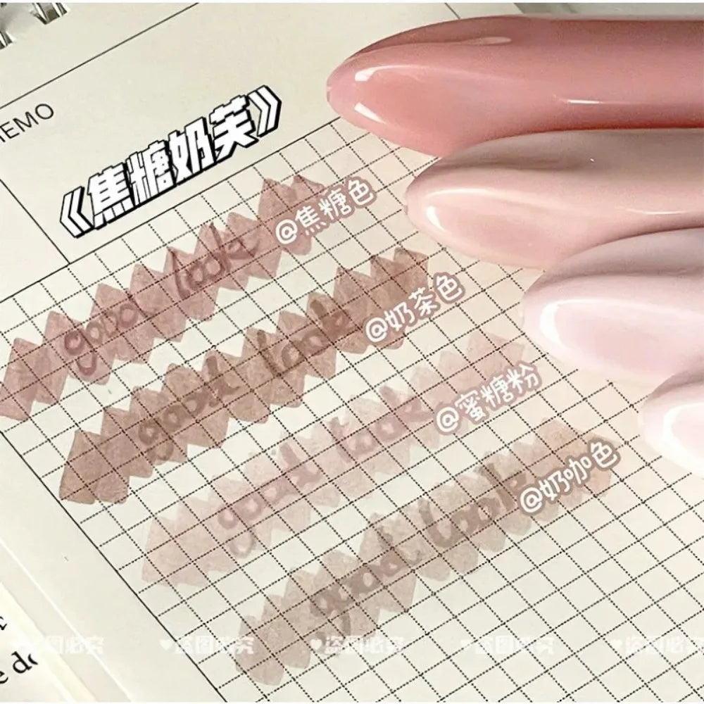 Pastel Highlighter Set Marker Pens Lipstick Design Soft Brush Tip for Drawing Painting Office Liner School Supplies Kawaii
