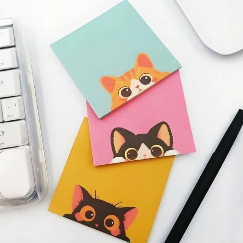 50 Sheets Student Sticky Notes Paper Cute Animal Memo Notes Cartoon N Times Memo Pad School Gift Prizes Creative Stationery