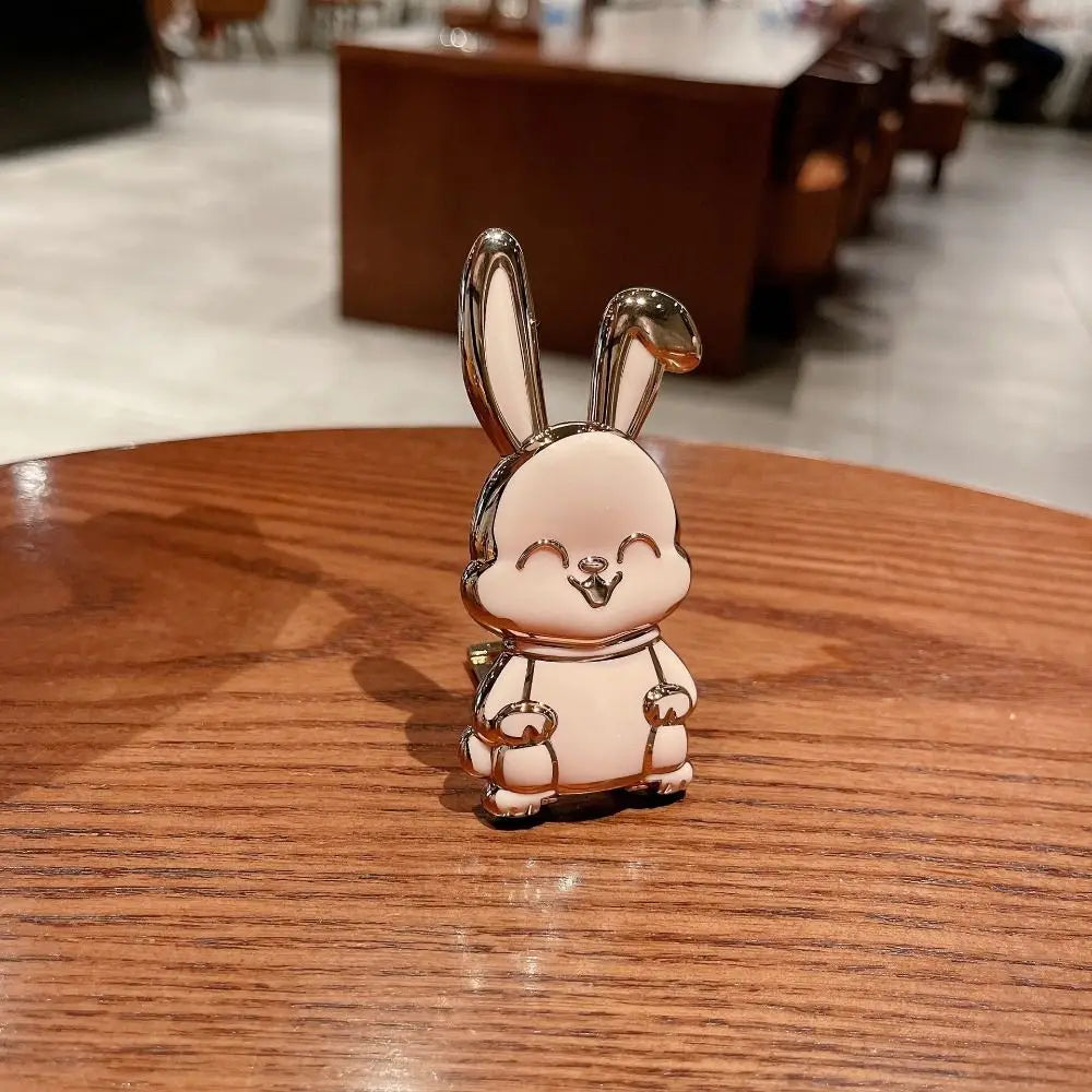 Bunny Finger Ring Holder Mobile Phone Mini Pull Rod Foldable Phone Finger Ring Holder Lazy Phone Back Sticker Pad Phone Kickstan