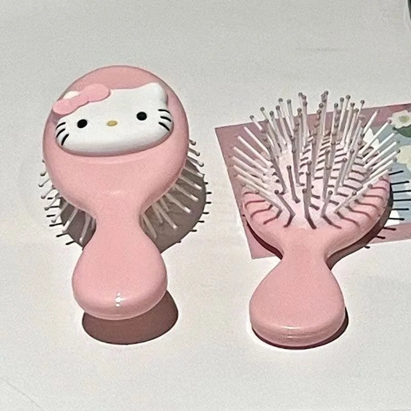 Sanrio Hello Kitty Kawaii Portable Air Cushion Comb Mirror Cartoon Anime Doll Girl Creative Cute Portable Comb Gifts for Girls