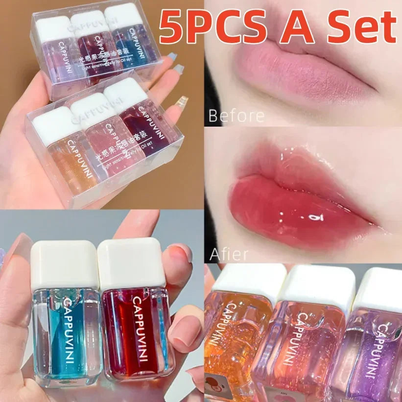 2024 Hot Mirror Moisturizing Lip Gloss Water Glossy Transparent Lip Glosses Liquid Clear Glitter Primer Lip Care Hydrating Plump