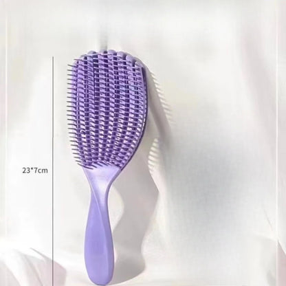 1pc Soft Silicone Detangling Comb Anti Static Hairbrush Curly Hair Shell-shaped Comb Pro Salon Tools Suitable for All Hair Types