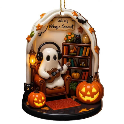 Cute Halloween Decorations Spooky Halloween Ghost Ornaments for Indoor Home Decor Acrylic Ghost-themed Hanging for Reading