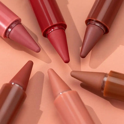 New Lip Liner Lipstick Pen Multipurpose Powder Blusher Velvet Matte Waterproof Lip Contour Non Stick Cup Lip Rouge Makeup