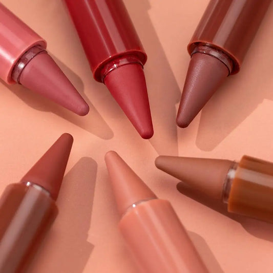 New Lip Liner Lipstick Pen Multipurpose Powder Blusher Velvet Matte Waterproof Lip Contour Non Stick Cup Lip Rouge Makeup