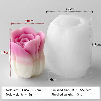 DIY Flowers Tulip Silicone Mold Handmade Scented Candle Plaster Resin Molds Homemade Cookies Chocolate Candy Baking Tool