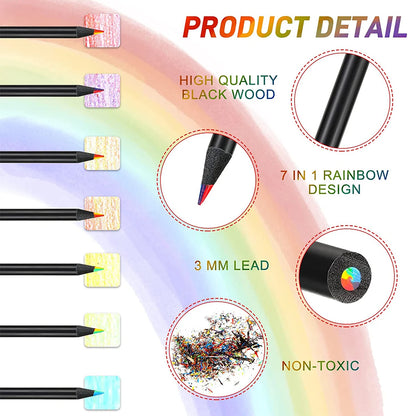 10pcs/lot Rainbow Pencils Set Painting Crayon for Adults Multicolored Pencils Art Drawing Coloring Sketching Stationery Supplies