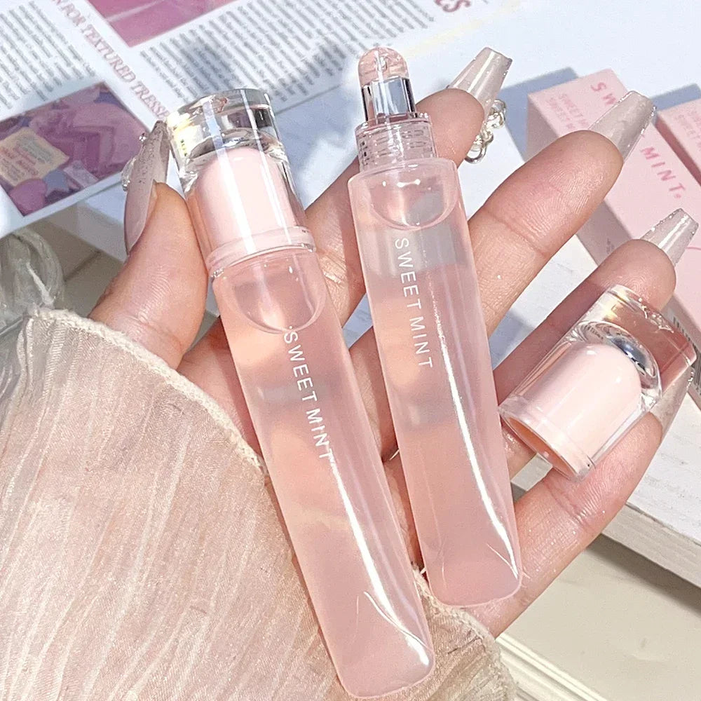 Transparent Mirror Lip Oil Glass Lip Gloss Lasting Moisturizing Colorless Lip Tint Lips Plumper Lipgloss Korean Makeup Cosmetics