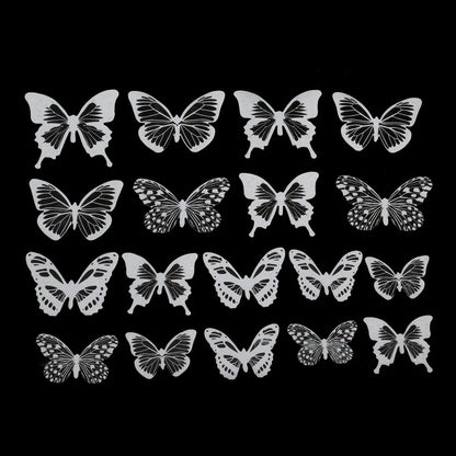 18pcs/lot Black Crystal Butterflies 3d Wall Sticker Beautiful Butterfly Living Room for Kids Room Wall Decals Home Decoration