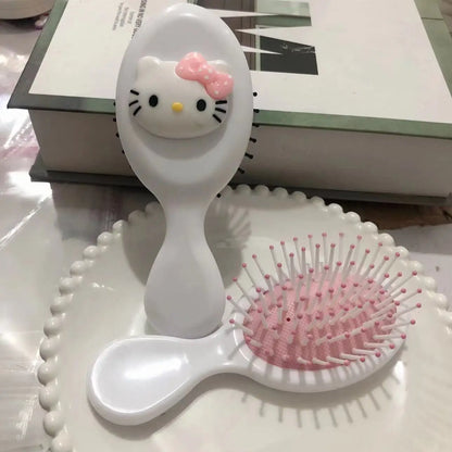 Sanrio Hello Kitty Kawaii Portable Air Cushion Comb Mirror Cartoon Anime Doll Girl Creative Cute Portable Comb Gifts for Girls
