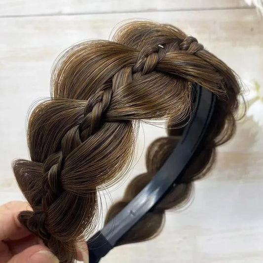 1pc Wig Twist-Headbands For Women Wide Fishbone Braids Hairbands Handmade Retro Head Hoop Styling Headwear Accessories